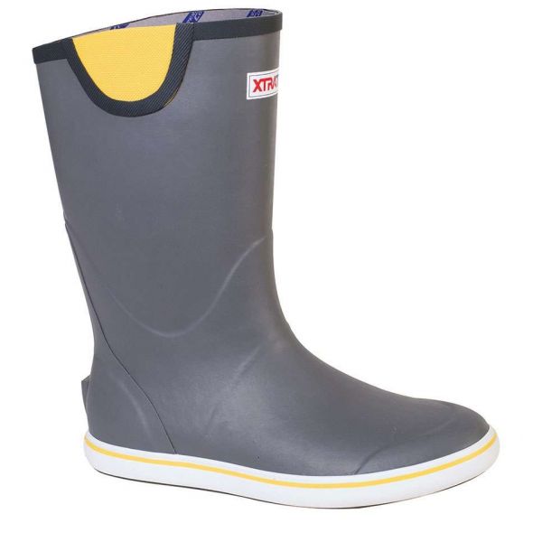 Xtratuf 22712 Full Rubber Deck Boot 12in Gray - Size 7