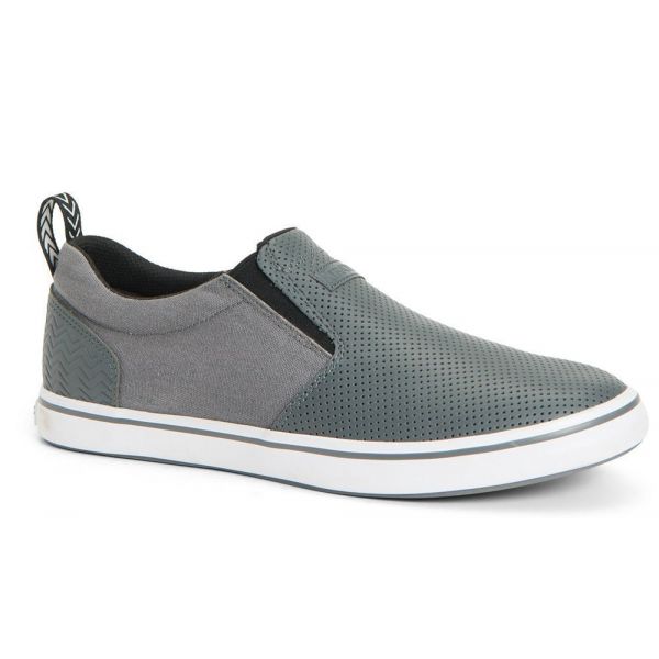 Xtratuf Sharkbyte Perforated Leather Slip On Shoe - Gray - 7