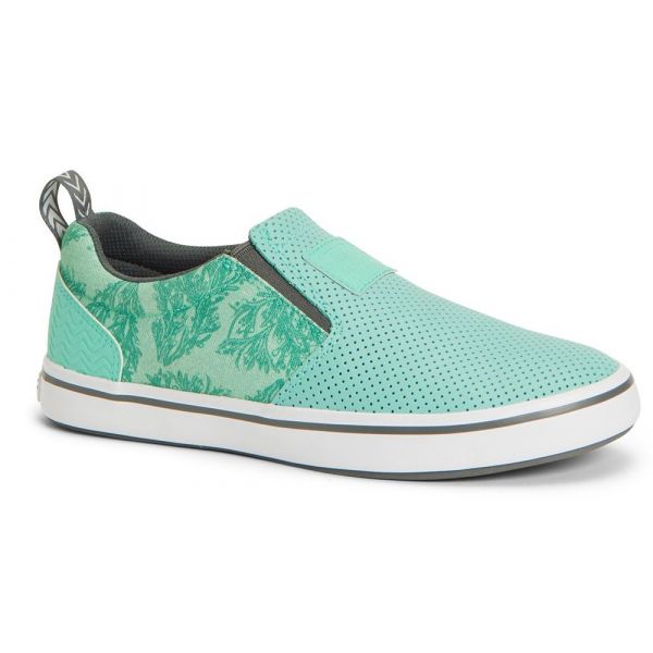 Xtratuf Women's Salmon Sisters Sharkbyte Leather Slip On Shoe - Seafoam/Kelp - 6