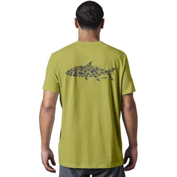 Yeti Tarpon Flies Short Sleeve T-Shirt - Moss - Small