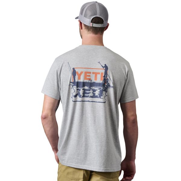 Yeti Flip Skiff Short Sleeve T-Shirt - Heather Gray - Small