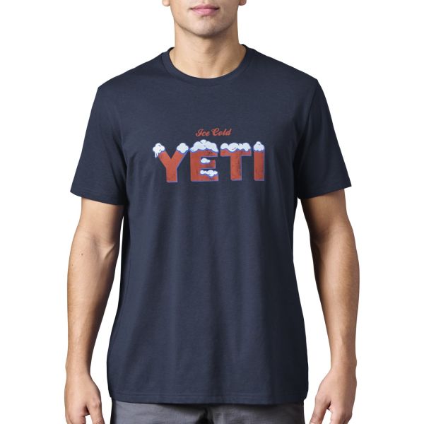 Yeti Cool Ice Short Sleeve T-Shirt - Navy - Small