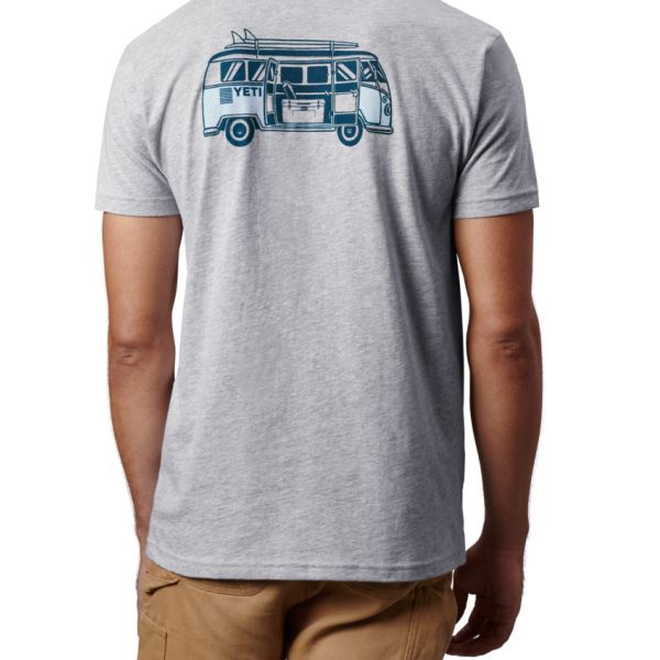 YETI Adventure Bus Short Sleeve T-Shirt - Heather Gray - 2X-Large