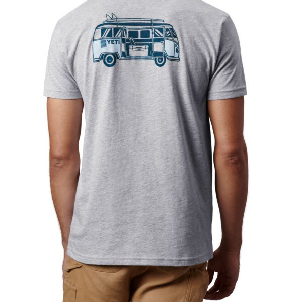 YETI Adventure Bus Short Sleeve T-Shirt - Heather Gray