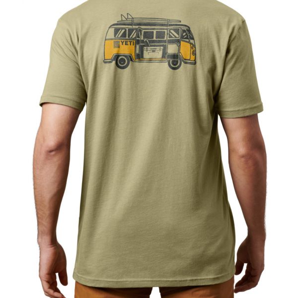 YETI Adventure Bus Short Sleeve T-Shirt - Light Olive