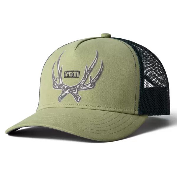 YETI Antler Badge Hat - Olive