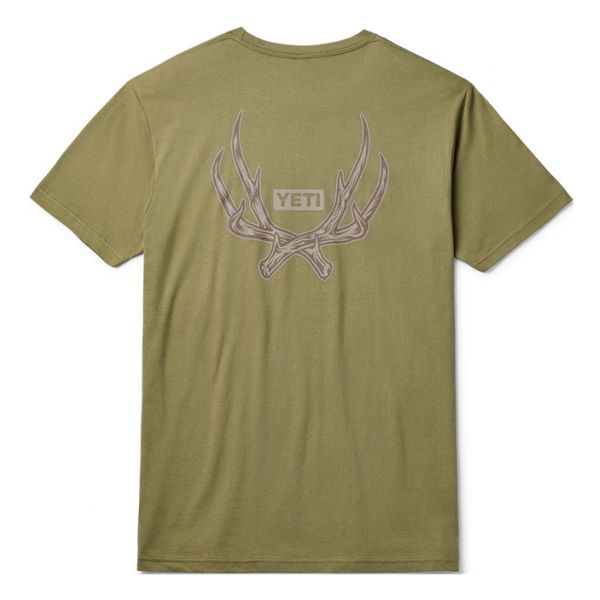 YETI Antler Badge Short Sleeve T-Shirt - Military - 2X-Large