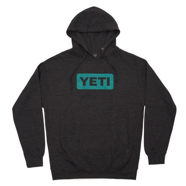 YETI Badge Logo Hoodie - Charcoal - 2XL