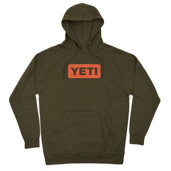 YETI Badge Logo Hoodie - Olive - 2XL