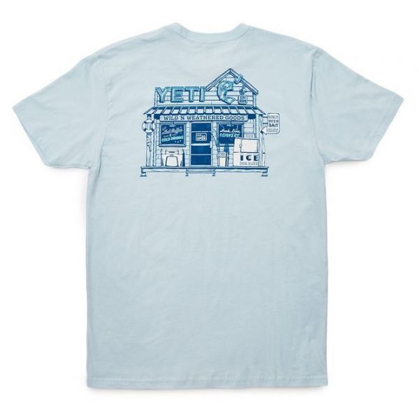 YETI Bait Shop Short Sleeve T-Shirt - Light Blue