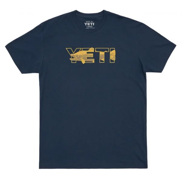 YETI Brown Trout Short Sleeve T-Shirt - Midnight Navy