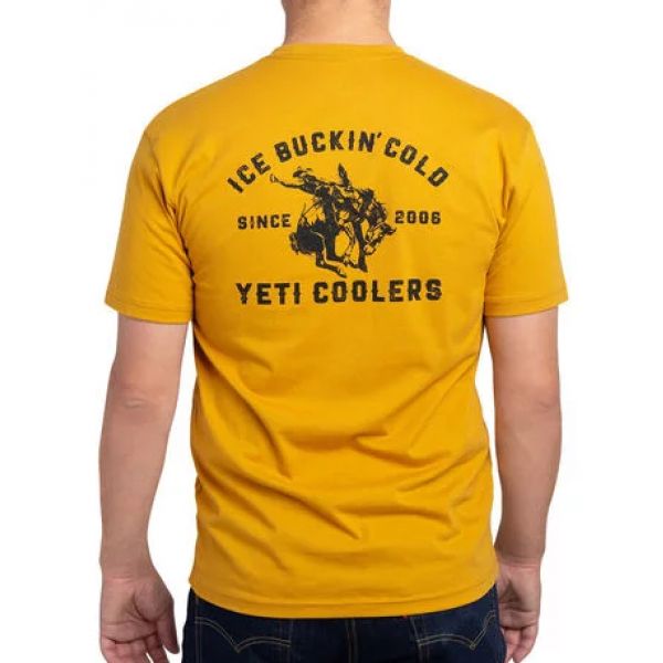 YETI Buckin Cold Short Sleeve T-Shirt - Gold - 2X-Large