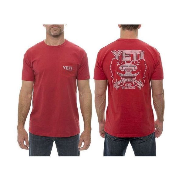 YETI Coat of Arms Short Sleeve Pocket T-Shirt - Medium