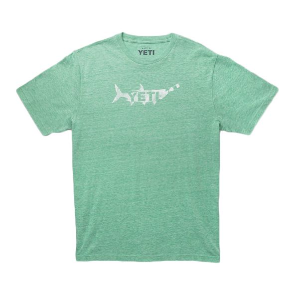 YETI Drink Like a Fish Short Sleeve T-Shirt - Kelly Heather 2XL
