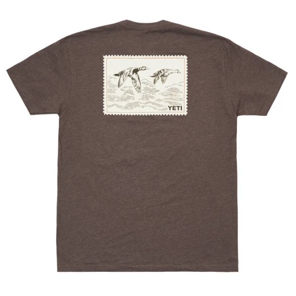 YETI Duck Stamp Short Sleeve T-Shirt - Espresso - Large