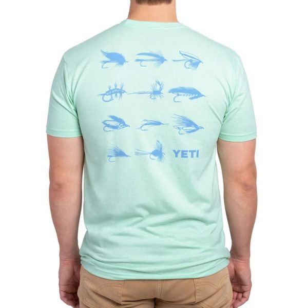 YETI Fly Lures Short Sleeve T-Shirt - Seafoam - Large