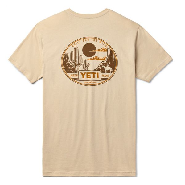 YETI Horse Canyon Short Sleeve T-Shirt - Cream - 2X-Large