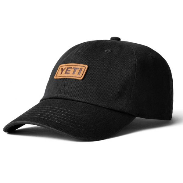 YETI Leather Logo Badge Hat - Black