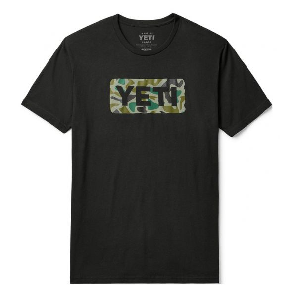 YETI Logo Badge Duck Camo Short Sleeve T-Shirt - Black - 2X-Large