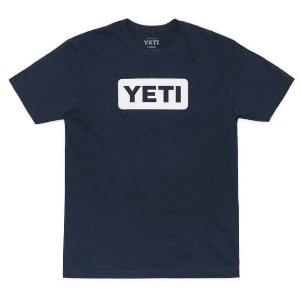 YETI Logo Badge Short Sleeve T-Shirt - Navy/White - 2X-Large