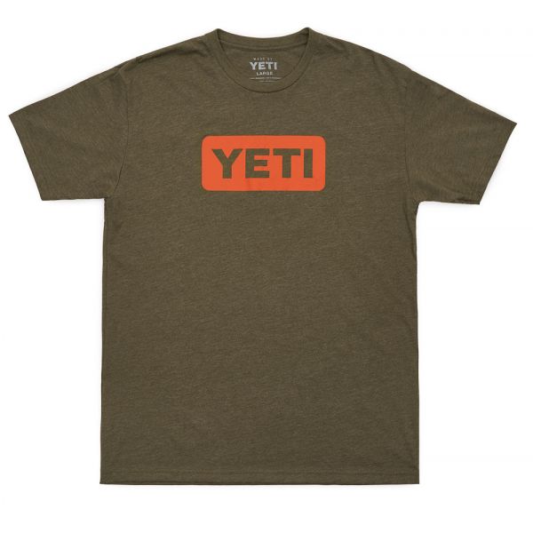 YETI Logo Badge T-Shirt - Olive/Clay