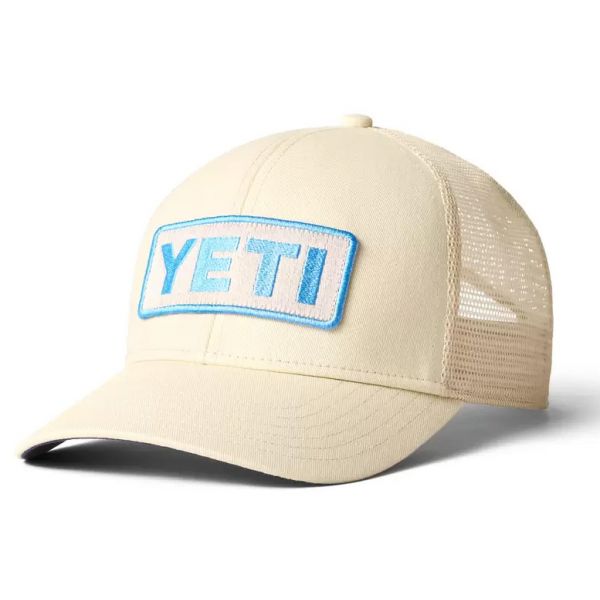 YETI Logo Badge Trucker Hat - Cream