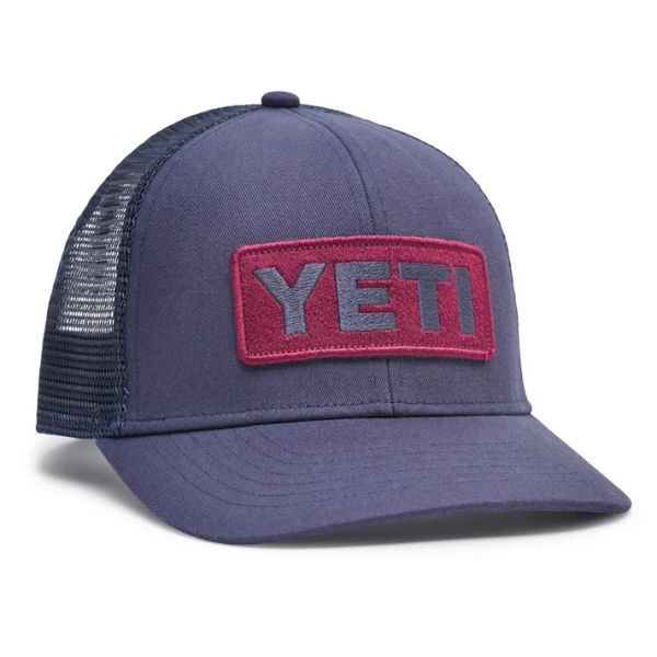 YETI Mid-Profile Badge Trucker Hat - Navy/Coral