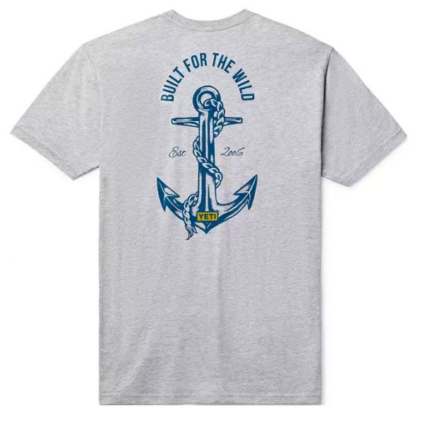 YETI Open Seas Short Sleeve T-Shirt - Heather Gray - Large