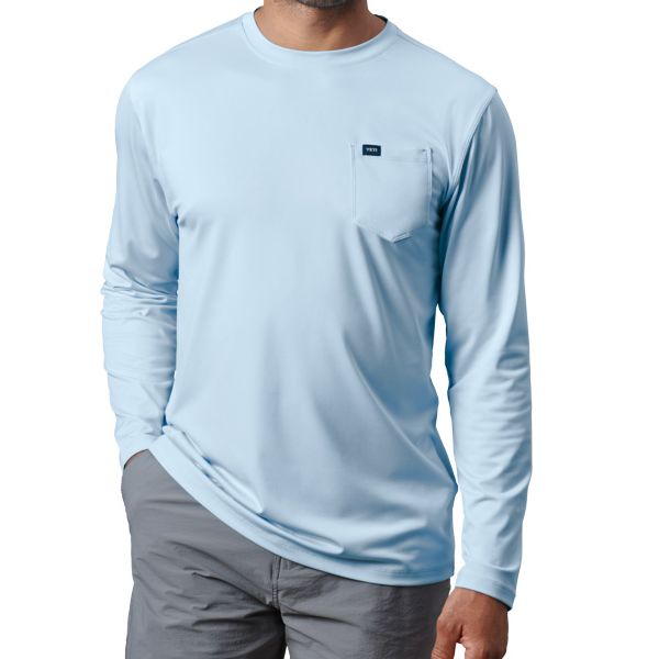 YETI Pocket Long Sleeve Sunshirt - Light Blue - Large