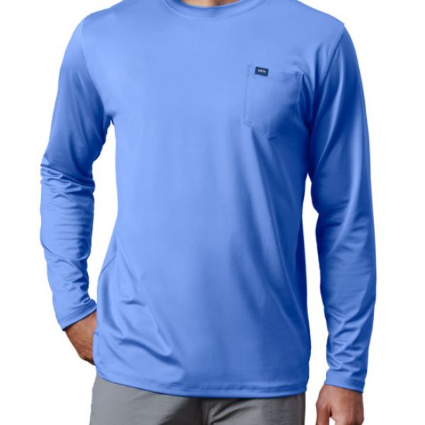 YETI Pocket Long Sleeve Sunshirt - Offshore Blue - Large