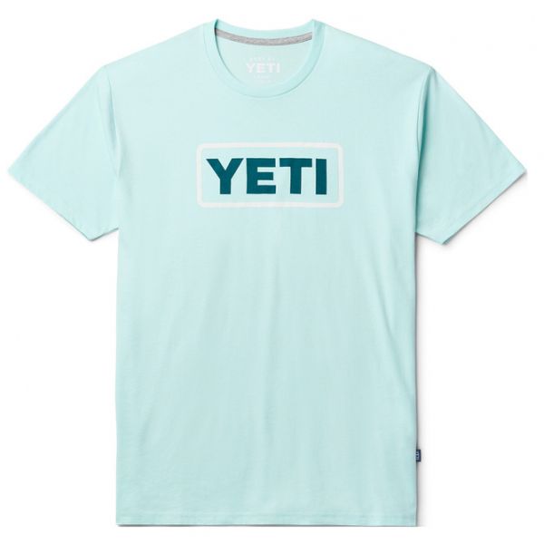 YETI Premium Logo Badge Short Sleeve T-Shirt - Light Blue -3X-Large