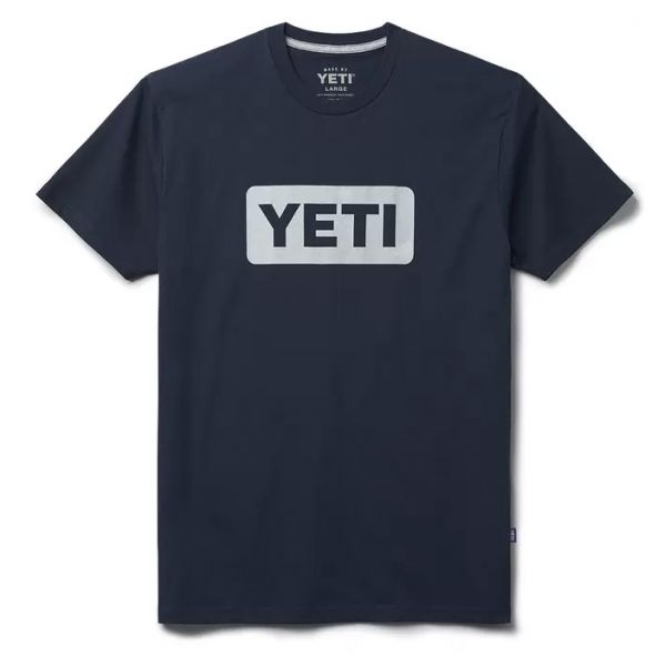 YETI Premium Logo Badge Short Sleeve T-Shirt - Navy/White - 2X-Large