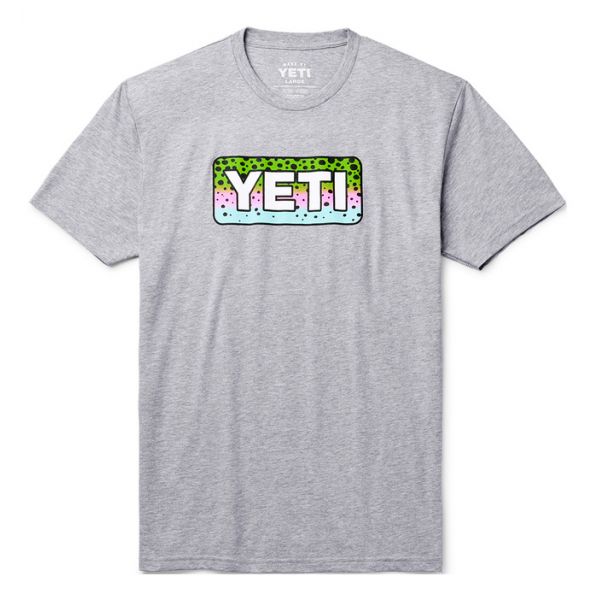 YETI Rainbow Trout Short Sleeve T-Shirt - Heather Gray