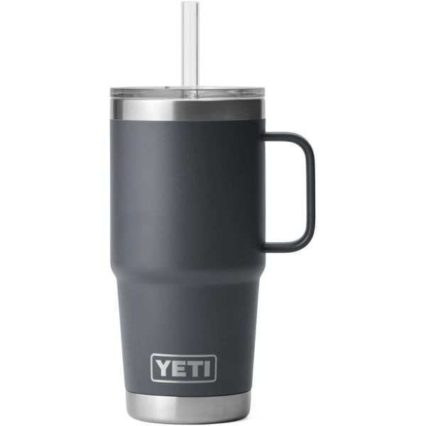 YETI Rambler 25oz Mug with Straw Lid - Charcoal