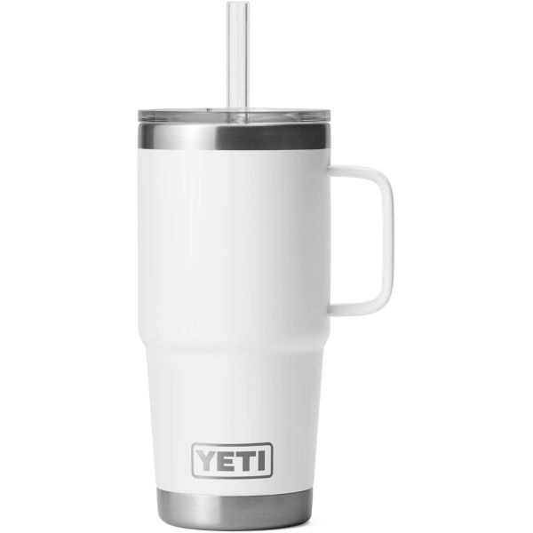 YETI Rambler 25oz Mug with Straw Lid - White