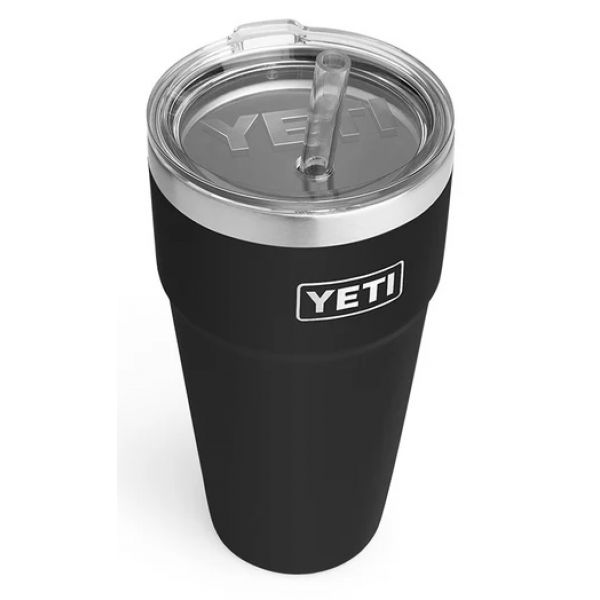 YETI Rambler Cup - 26 oz. - Straw Lid - Black