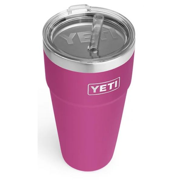 YETI Rambler Cup - 26 oz. - Straw Lid. - Prickly Pear Pink