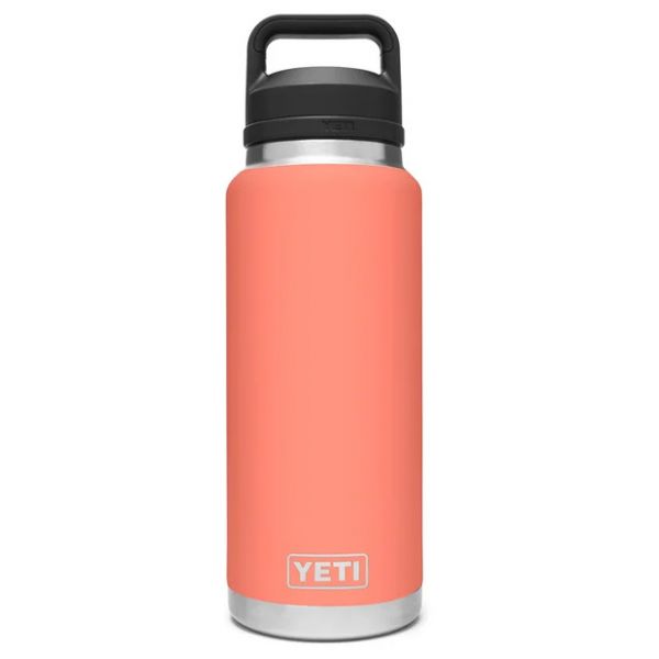 YETI Rambler Bottle - 36 oz. - Chug Cap - Coral