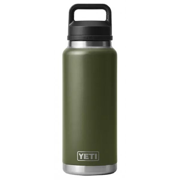 YETI Rambler Bottle - 36 oz. - Chug Cap - Highlands Olive