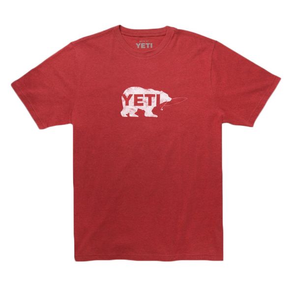 YETI Salmon on the Fly Short Sleeve T-Shirt - Brick Red