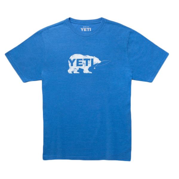 YETI Salmon on the Fly Short Sleeve T-Shirt - Tahoe Blue