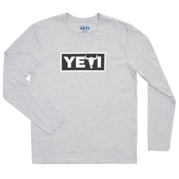 YETI Steer Long Sleeve T-Shirt - Heather Gray - Large