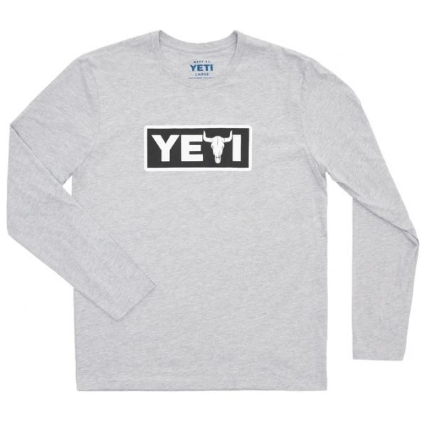 YETI Steer Long Sleeve T-Shirt - Heather Gray