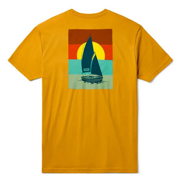 YETI Sunset Sails Short Sleeve T-Shirt - Charcoal