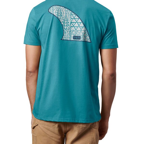 YETI Surf Fin Short Sleeve T-Shirt - Teal - 2X-Large