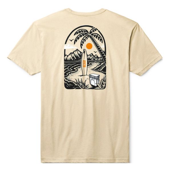 YETI Surf Trip Short Sleeve T-Shirt - Cream - Small