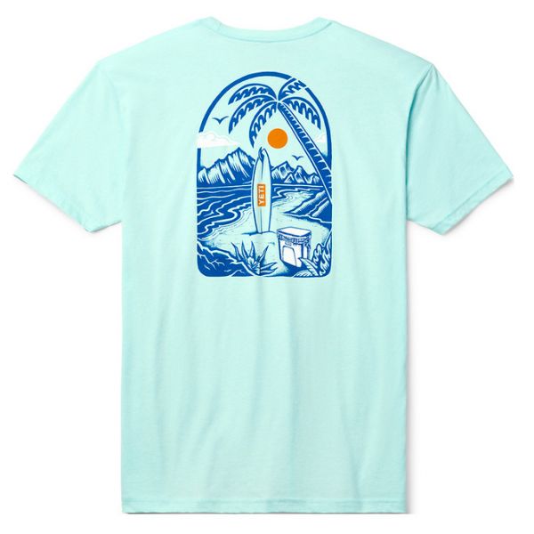 YETI Surf Trip Short Sleeve T-Shirt - Light Blue - 3X-Large