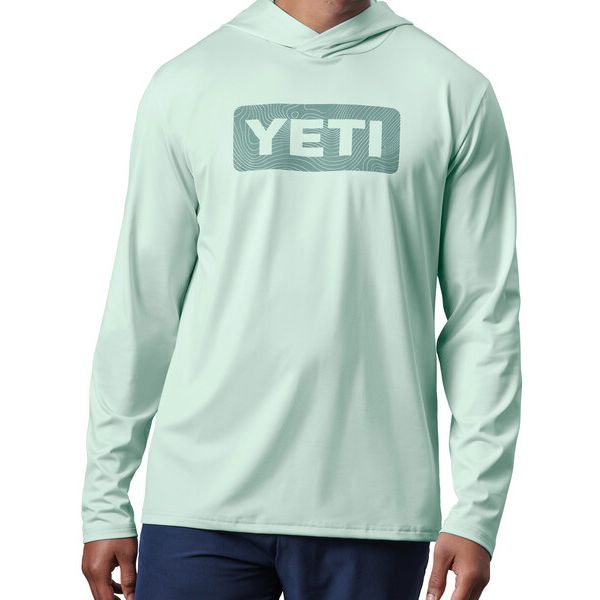 YETI Wave Long Sleeve Hooded Sunshirt - Ice Mint - Large