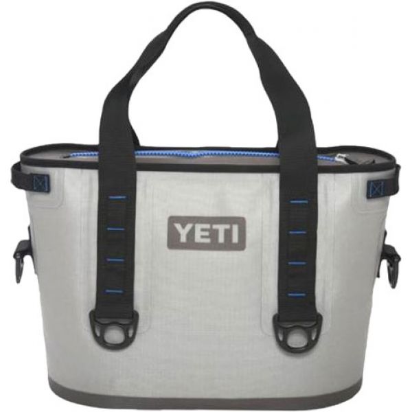 YETI YHOP20G Hopper 20 Softsided Cooler - Fog Gray w/ Tahoe Blue