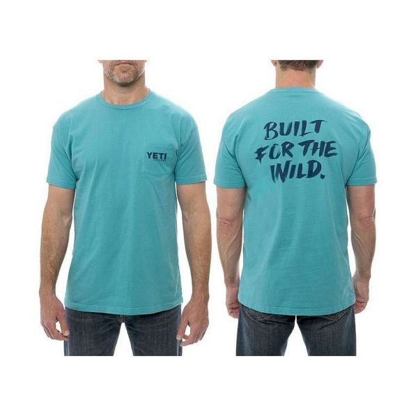 YETI YTSBFWT 'Built f/ the Wild' S/S Pocket T-Shirt - Teal - Small